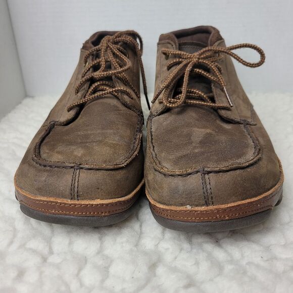 Olukai Hamakua Men's Boots Size 10 M Brown Leather Chukka Ankle Hiking Boots - Picture 2 of 9